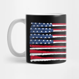 Fighter Jet Airplane American Flag Patriotic 4th Of July distressed Mug